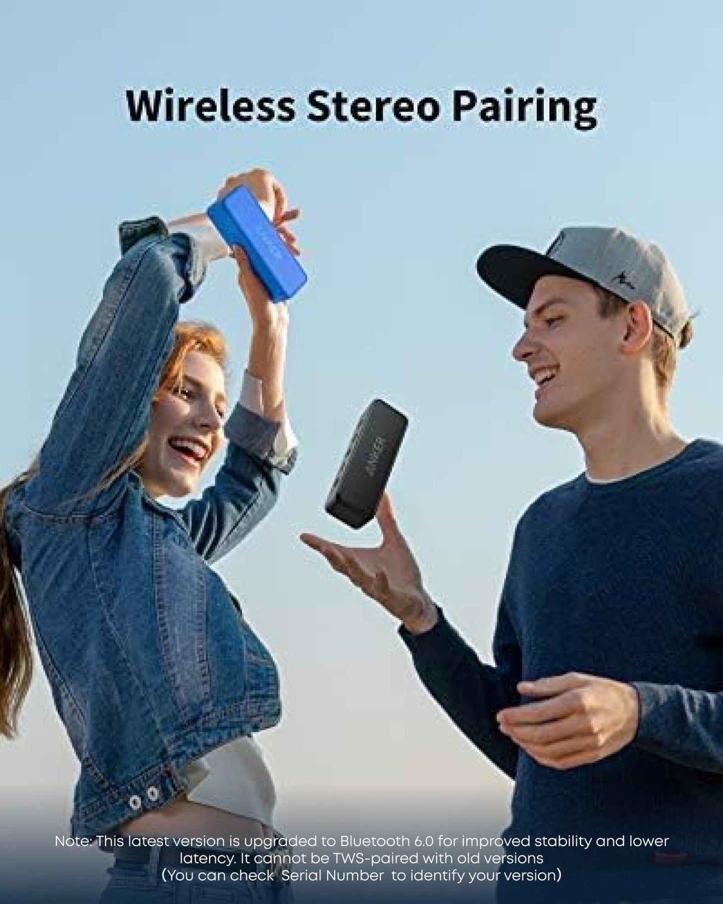 Anker Soundcore 2 Portable Bluetooth Speaker with Stereo Sound, Bluetooth 5, Bassup, IPX7 Waterproof, 24-Hour Playtime, Wireless Stereo Pairing, Speaker for Home, Outdoors, Travel