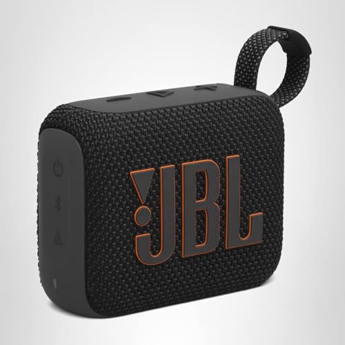 JBL Go 4 - Ultra-Portable, Waterproof and Dustproof Bluetooth Speaker, Big JBL Pro Sound with Punchy bass, 7-Hour Built-in Battery, Made in Part with Recycled Materials (Black)