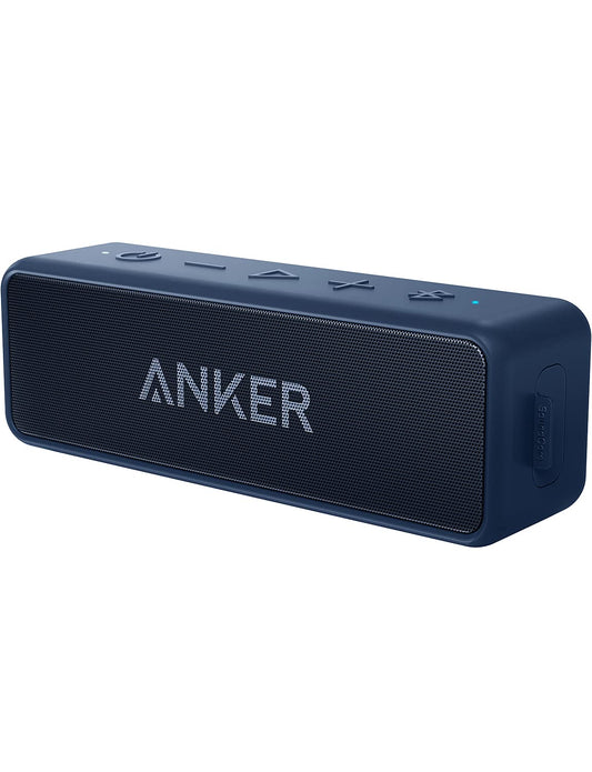 Anker Soundcore 2 Portable Bluetooth Speaker with Stereo Sound, Bluetooth 5, Bassup, IPX7 Waterproof, 24-Hour Playtime, Wireless Stereo Pairing, Speaker for Home, Outdoors, Travel