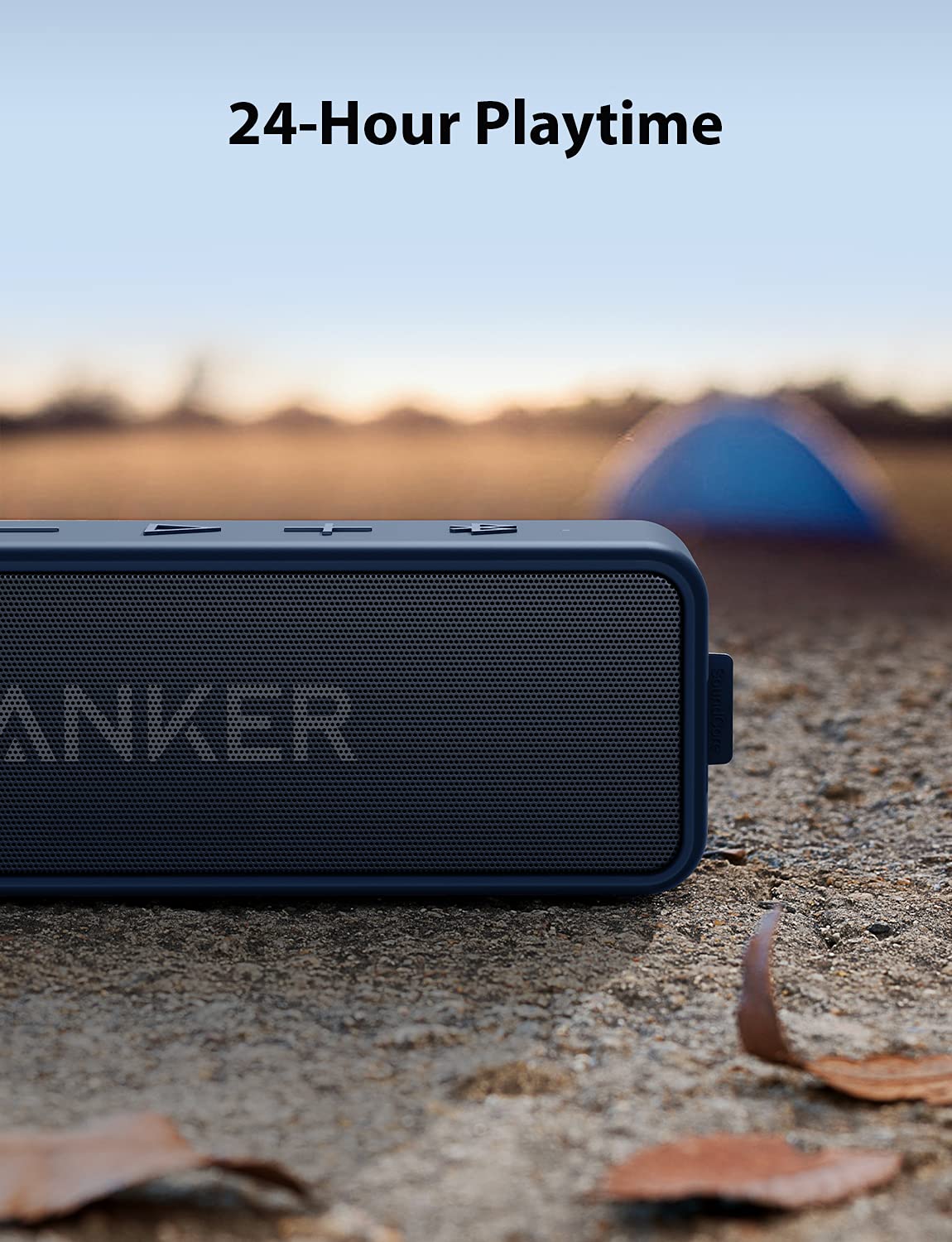 Anker Soundcore 2 Portable Bluetooth Speaker with Stereo Sound, Bluetooth 5, Bassup, IPX7 Waterproof, 24-Hour Playtime, Wireless Stereo Pairing, Speaker for Home, Outdoors, Travel