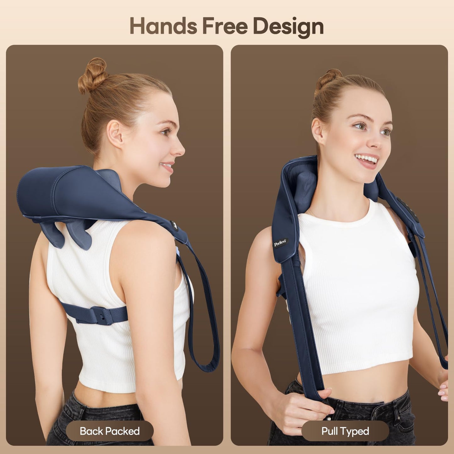 Cordless Neck Shoulder Massager with Heat,Deep Tissue Kneading Relieves Tension Improves Circulation,Gifts for Women,Men,Mom,Dad(Grey)