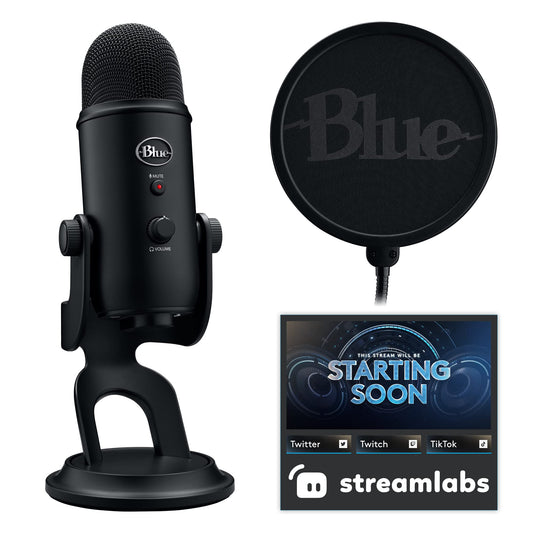 Logitech Creators Blue Yeti USB Microphone for Gaming, Streaming, Podcast, YouTube, Discord, PC, Studio Sound, Plug & Play-Midnight Blue