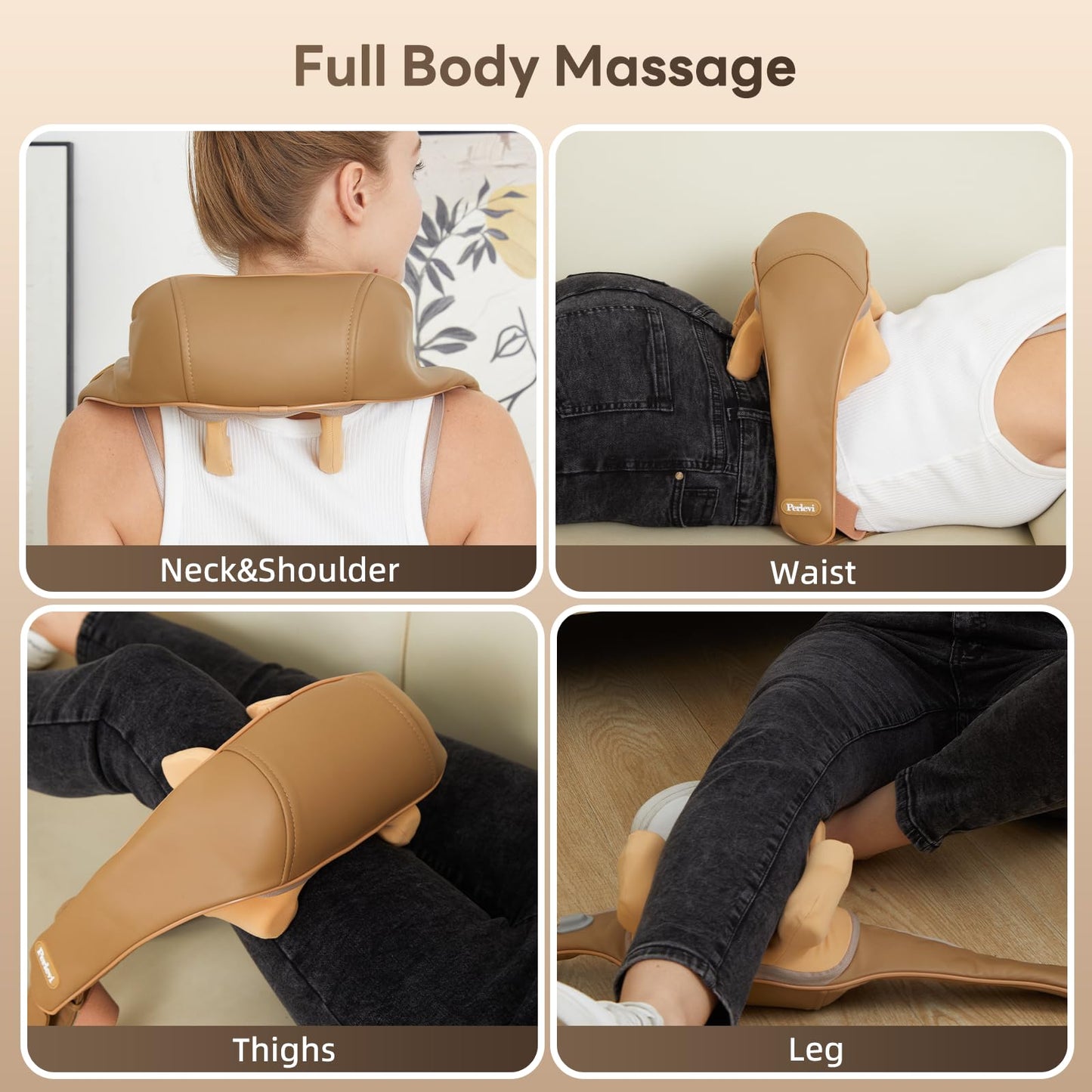 Cordless Neck Shoulder Massager with Heat,Deep Tissue Kneading Relieves Tension Improves Circulation,Gifts for Women,Men,Mom,Dad(Grey)