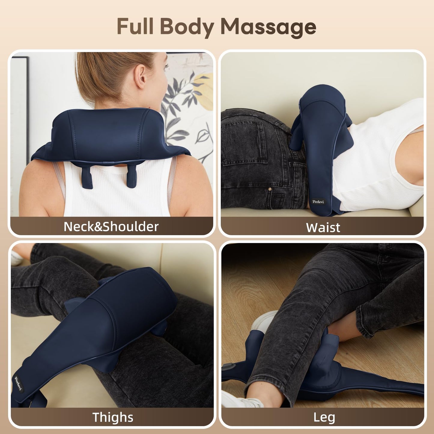 Cordless Neck Shoulder Massager with Heat,Deep Tissue Kneading Relieves Tension Improves Circulation,Gifts for Women,Men,Mom,Dad(Grey)