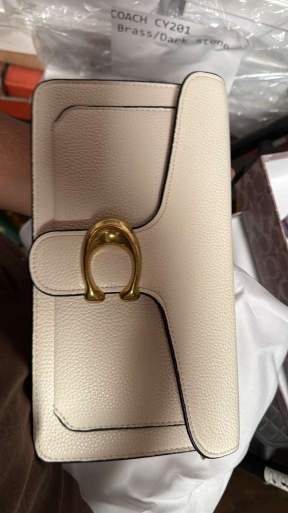 COACH 73995 Crossbody TABBY SHOULDER BAG 26 Handbag 2WAY Chalk White Leather