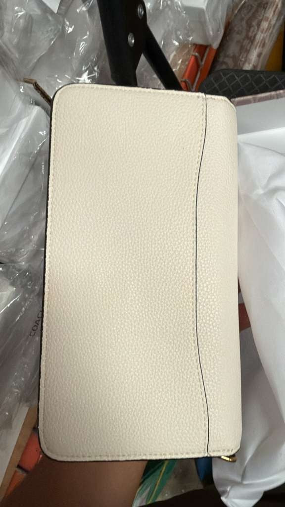 COACH 73995 Crossbody TABBY SHOULDER BAG 26 Handbag 2WAY Chalk White Leather